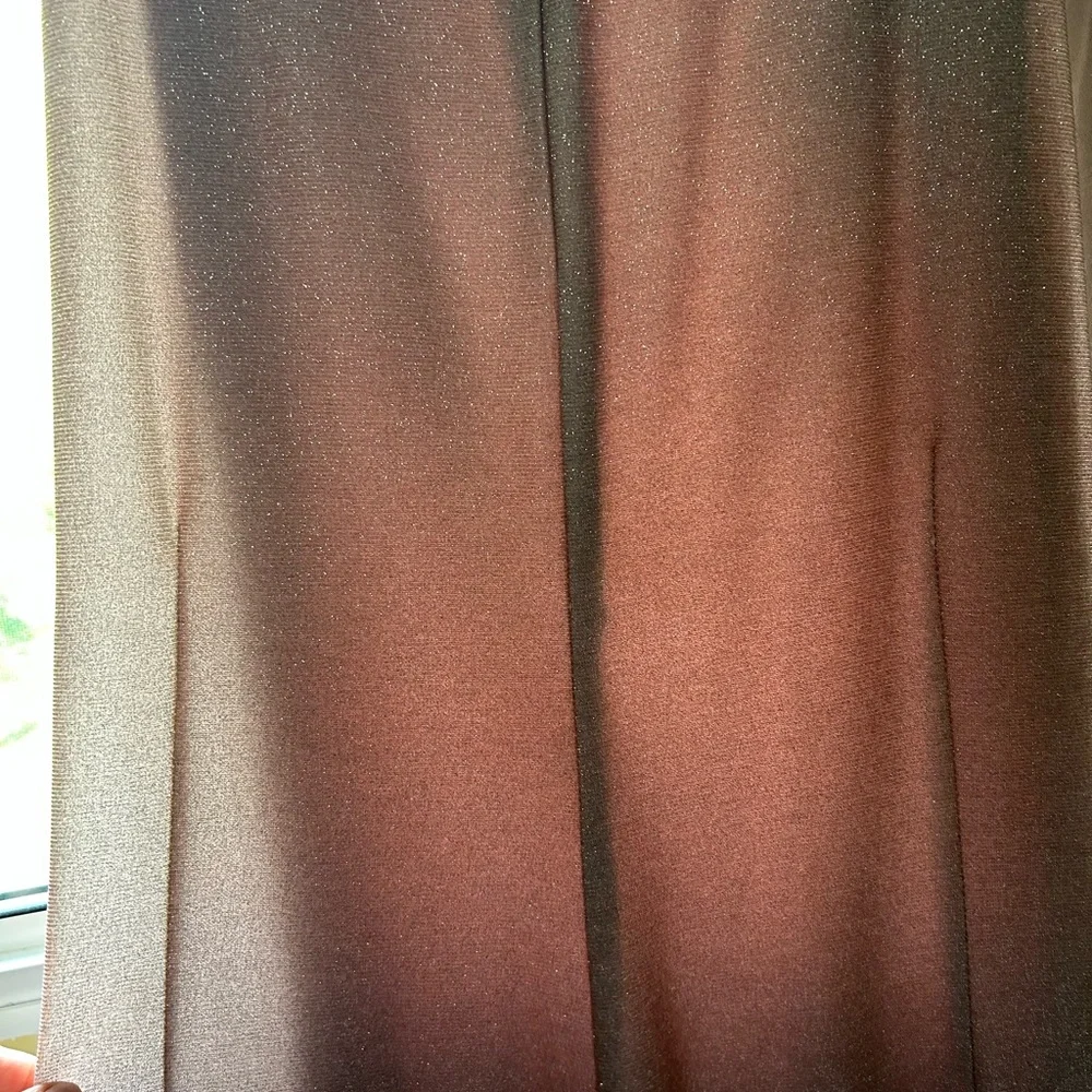 Betsy & Adam's plus size gown pink, gold shimmer! Formal wedding, Like new! - Picture 8 of 10